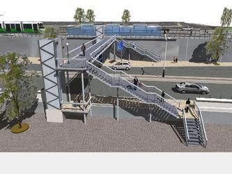 Design Passerelle (tramway)- conception et modlisation 3D